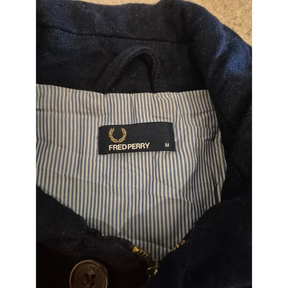Fred Perry Wool Field Men's Jacket - Blue - 100% Wool